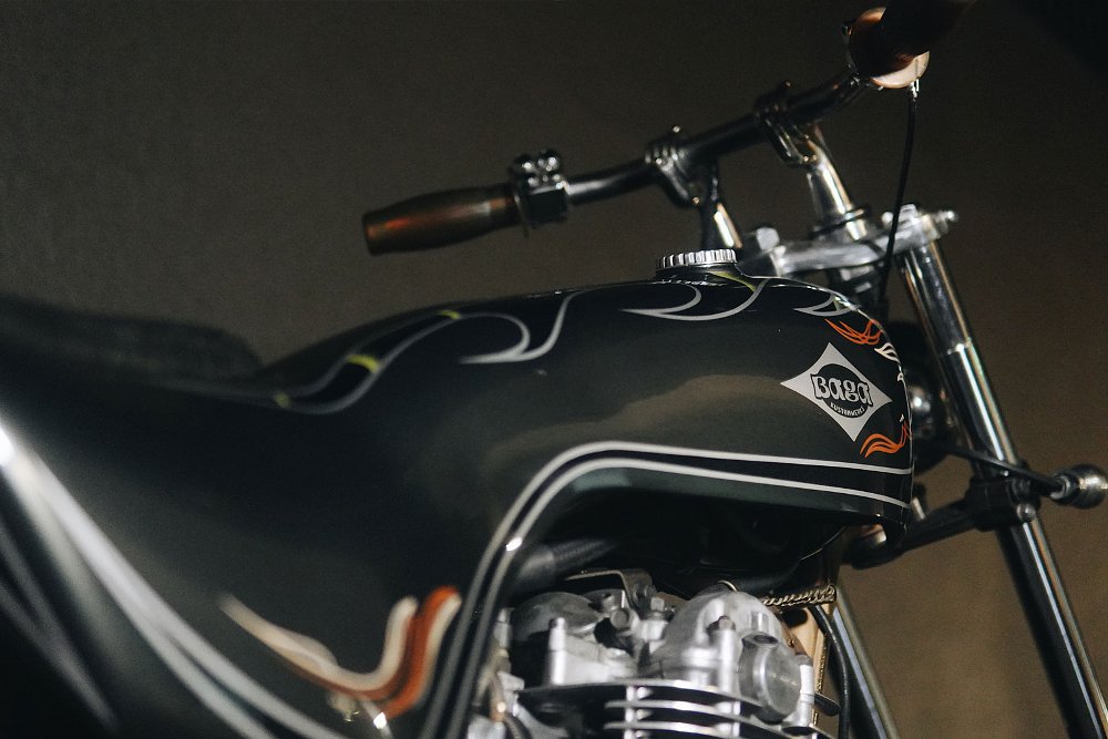 closeup of curved bodywork