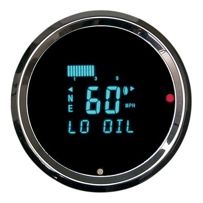 Dakota Digital Round Performance Speedometer With Indicators | JPCycles.com