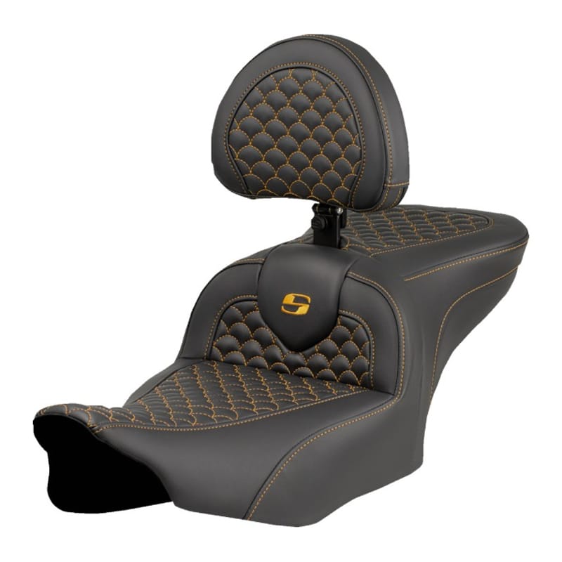 Saddlemen Roadsofa DS Dragon Scale 2-Up Seat For Harley FLHX / FLTRX ...