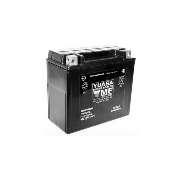 Yuasa YTX20L Factory Activated AGM Battery 