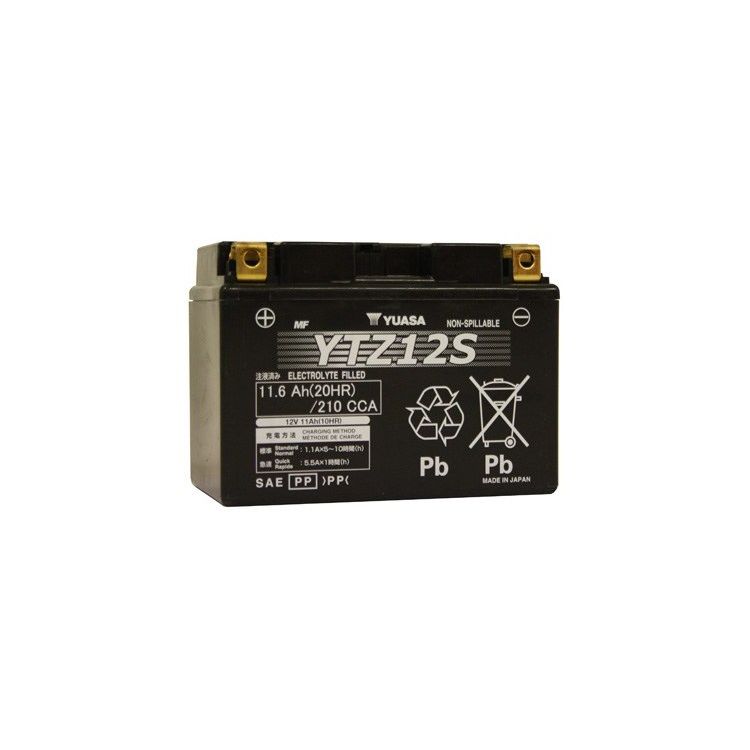 Yuasa YTZ12S Factory Activated AGM High Performance Battery
