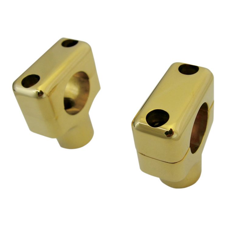 LA Choppers Brass Handlebar Risers For Harley