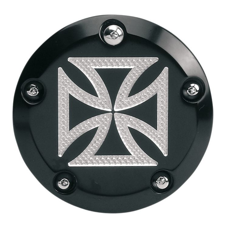 Accutronix Iron Cross 5 Hole Points Cover For Harley Twin Cam 1999-2017