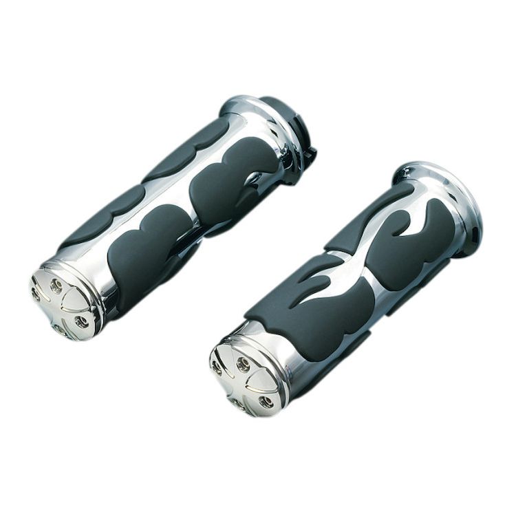Kuryakyn Flame ISO Grips For Metric Cruiser