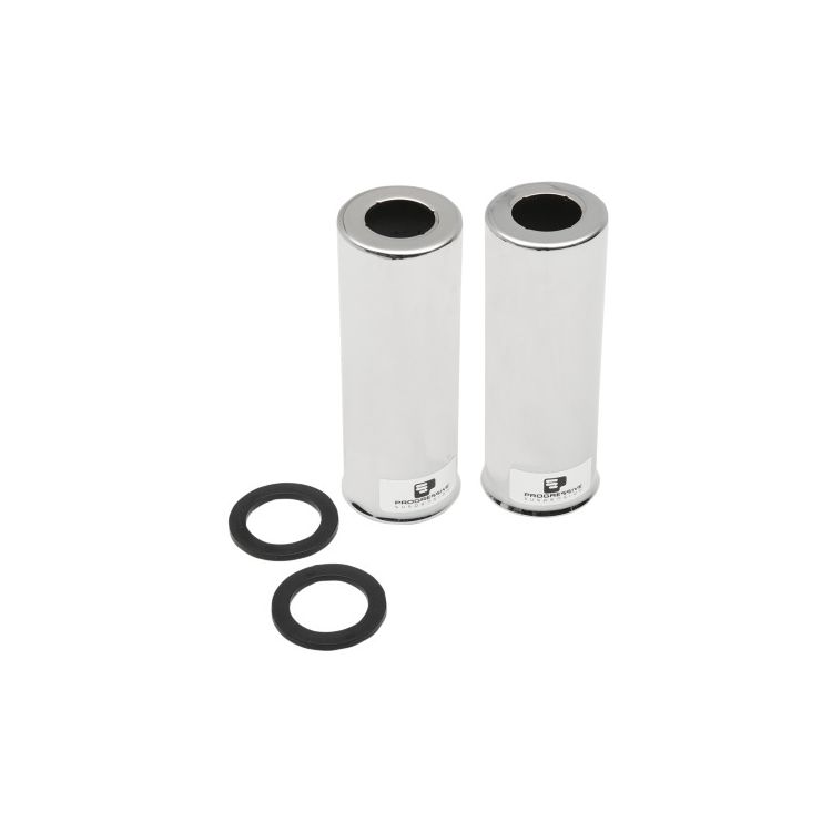 Progressive Chrome 412 Rear Shock Covers For Harley