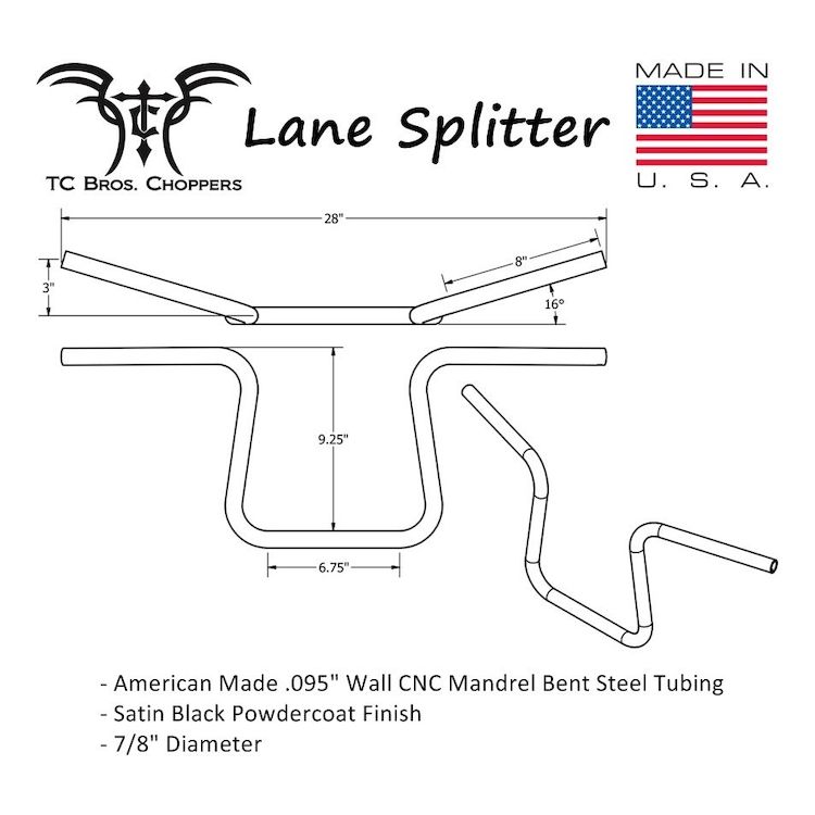 TC Bros Lane Splitter 7/8" Handlebars