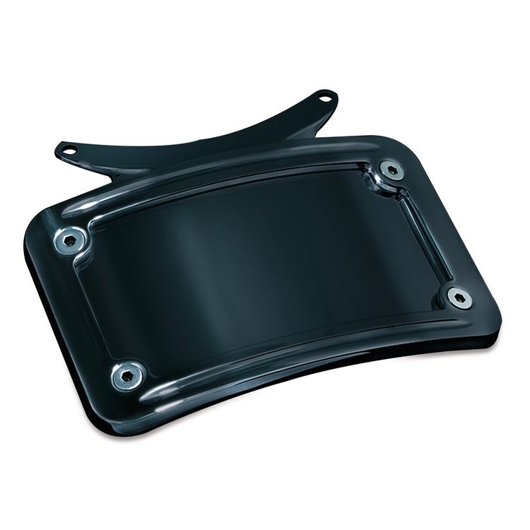 Kuryakyn Curved License Plate Frame For Kuryakyn Bullet Light Rear Turn Signal Bar