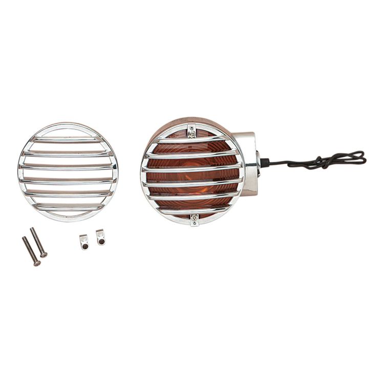 Drag Specialties Turn Signal Grilles For Harley FL 1986-2009
