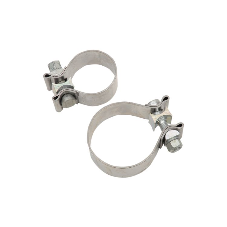 Khrome Werks Stainless Steel Exhaust Clamps For Harley Touring 2017-2025