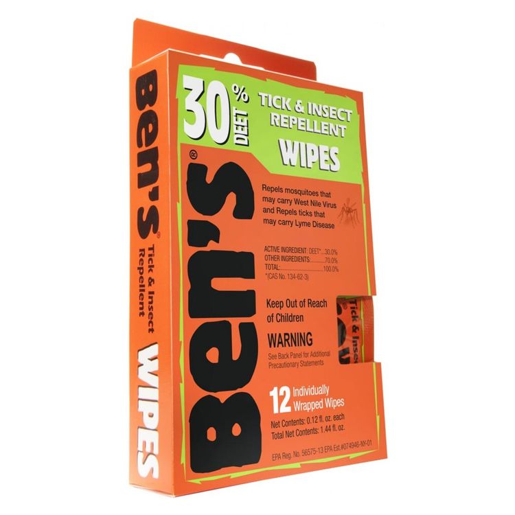 Ben's 30% DEET Tick & Insect Repellent Wipes
