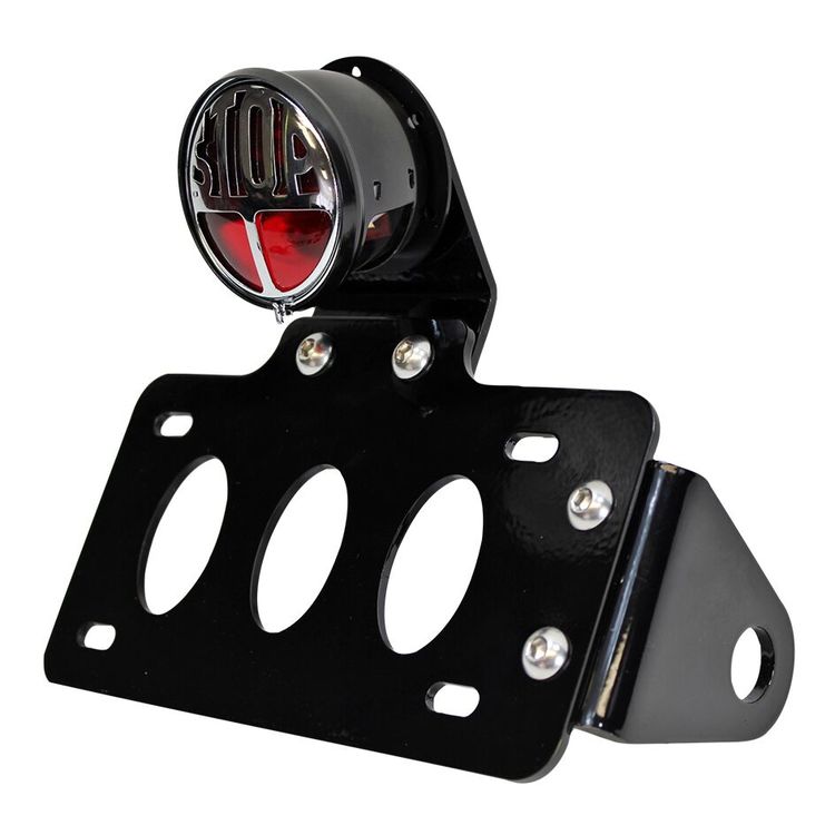 TC Bros 'Stop' Side Mount Tail Light / License Plate Bracket