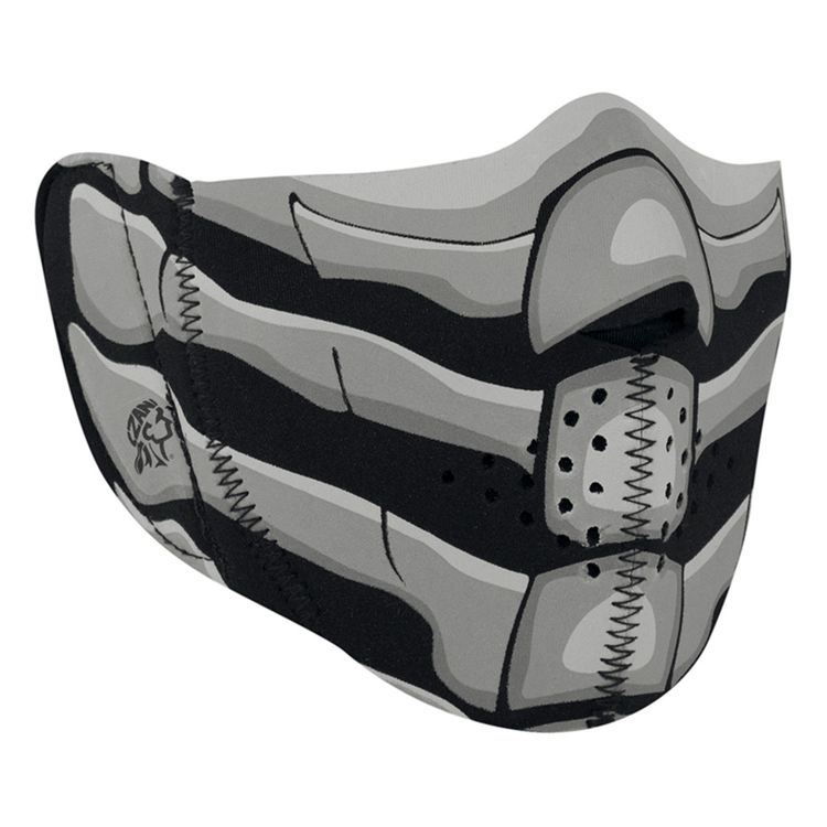 ZAN headgear Glow in the Dark Bone Breath Neoprene Half Mask