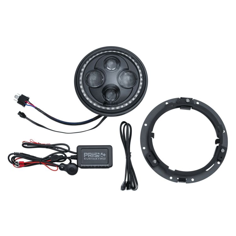 Kuryakyn Orbit Prism+ 7" LED Bluetooth Color Halo Headlight