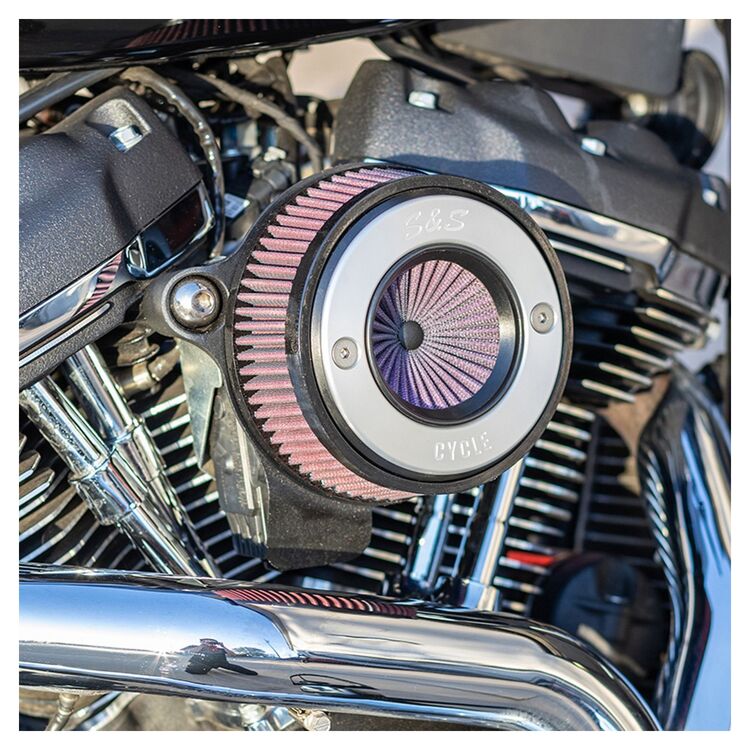 S&S Cycle Brushed Ring Air Stinger Air Cleaner Kit For Harley Milwaukee-Eight 2017-2026