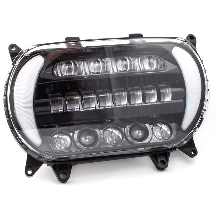 Letric Lighting Co. Sharktooth LED Headlamp w/ Switchback Turn Signals For Harley Road Glide 2015-2025