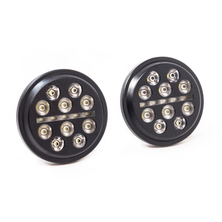 Letric Lighting Co. 4.5" Buck-Shot LED Fog/Passing Lights For Harley 1997-2025