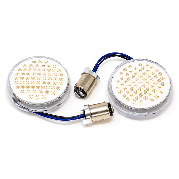 Letric Lighting Co. Deluxe Bullet Style LED Switchbacks Rear Signal Inserts For Harley 2000-2026