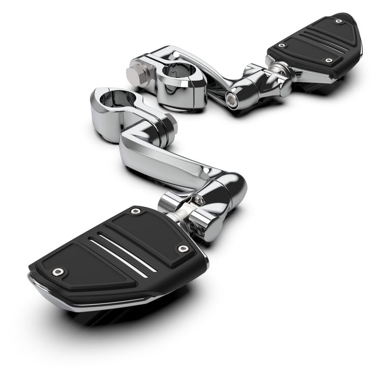 Ciro Twin Rail Highway Bar Footrests With Extended Arm