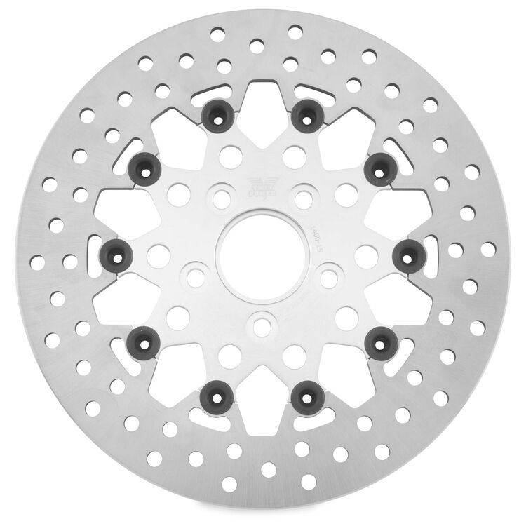 Twin Power Silver Floating Mesh Rear Rotor For Harley 1984-2017