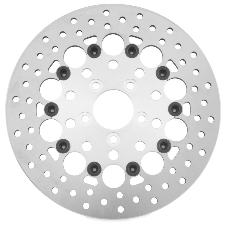 Twin Power Silver Floating Hole Rear Rotor For Harley