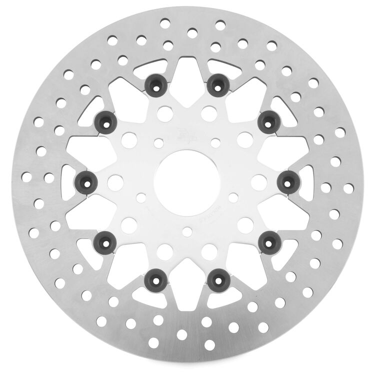 Twin Power Silver Floating Mesh Front Rotor For Harley