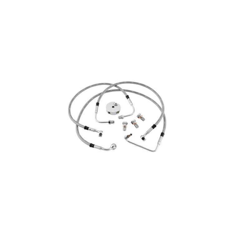 Twin Power Front DOT Brake Line Kit For Harley Touring Non-ABS 2008-2013