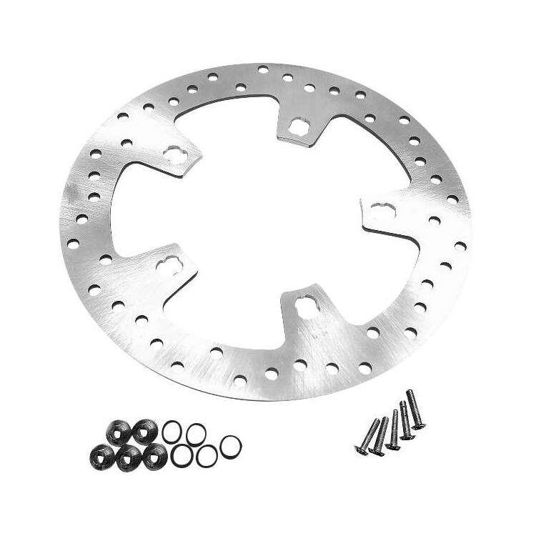 Biker's Choice Drilled Spoke Mount Front Brake Rotor For Harley Touring 2014-2025