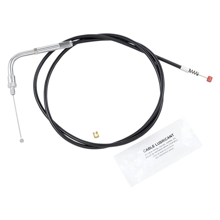 Barnett Black Vinyl Idle Cable For Harley FX 1983-1989