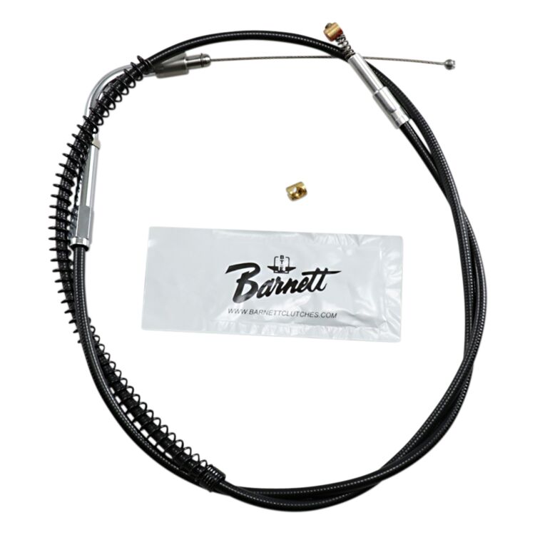 Barnett Black Vinyl Idle Cable For Harley