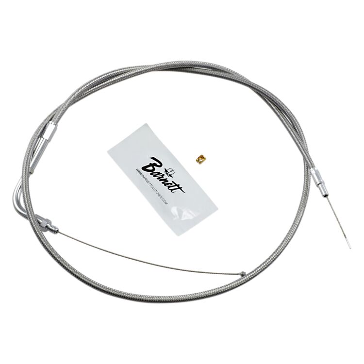 Barnett Stainless Steel Throttle Cable For Harley FL / XL 1974-1975