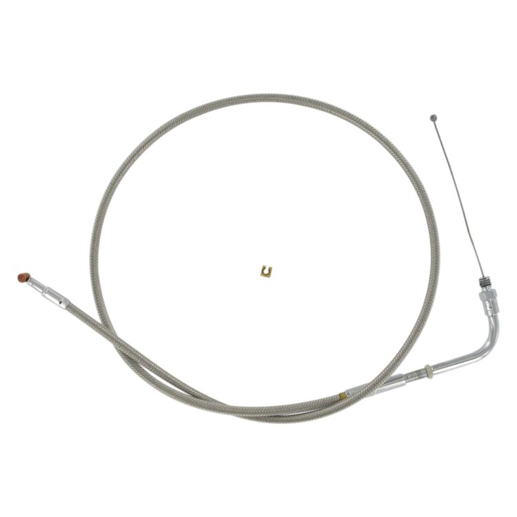 Barnett Stainless Steel Throttle Cable For Harley 1981-1989