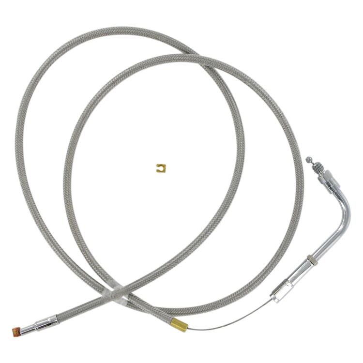 Barnett Stainless Steel Throttle Cable For Harley Touring 1984-1989