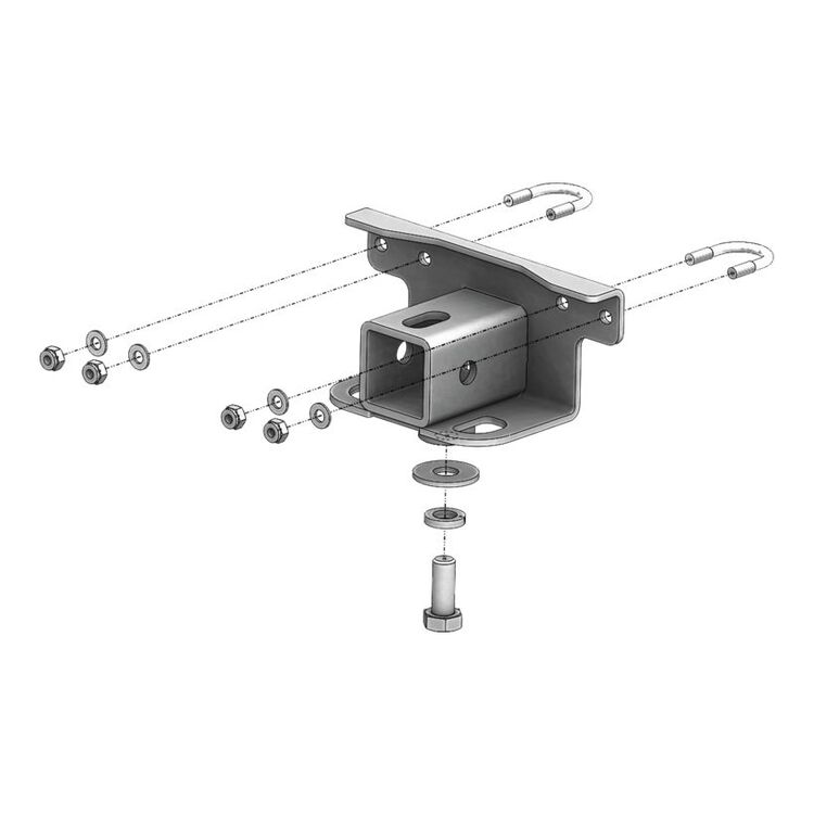 KFI Rear 2" Hitch Receiver Yamaha Kodiak 700 / Grizzly 550  2009-2022