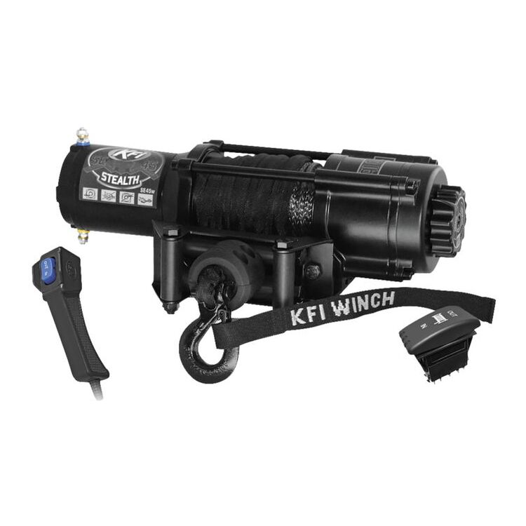 KFI 4500 UTV Stealth Series Wide Winch With Dash Switch