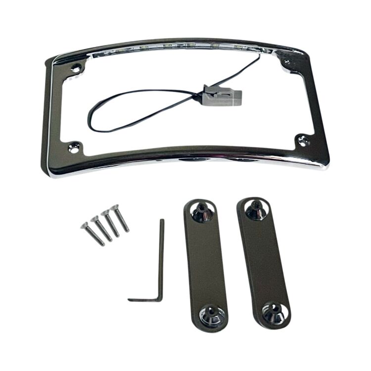 Custom Dynamics Lighted Radius License Plate Frame For Harley CVO Touring 2014-2022