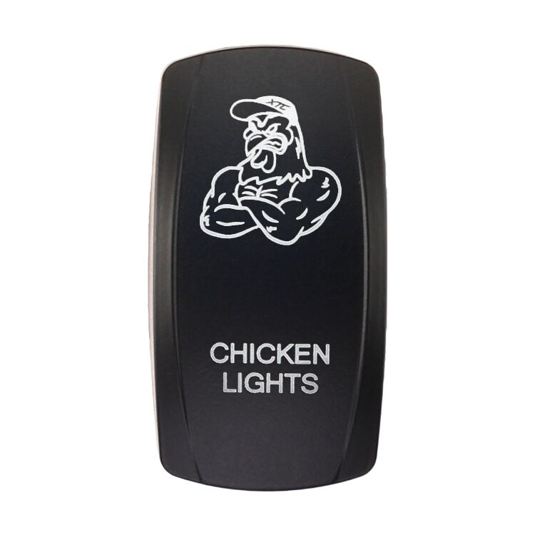 XTC Power Products Dash Switch Rocker Face - Chicken Lights