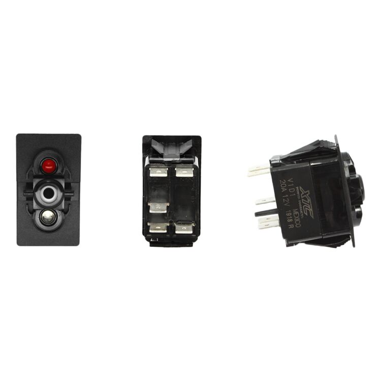 XTC Power Products SPST Carling Rocker Switch with Red / Blue LEDs