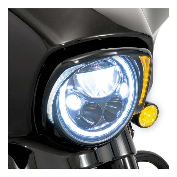 Ciro LED Fang Headlight Bezel For Harley Touring 2014-2025