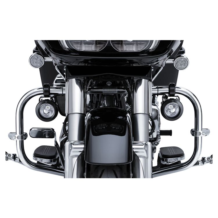 Ciro Tac-10 Light Cannon Driving Lights With 1 1/4" Mount For Harley Touring 2014-2026