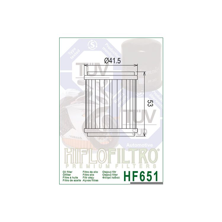 HiFloFiltro Premium Oil Filter HF651