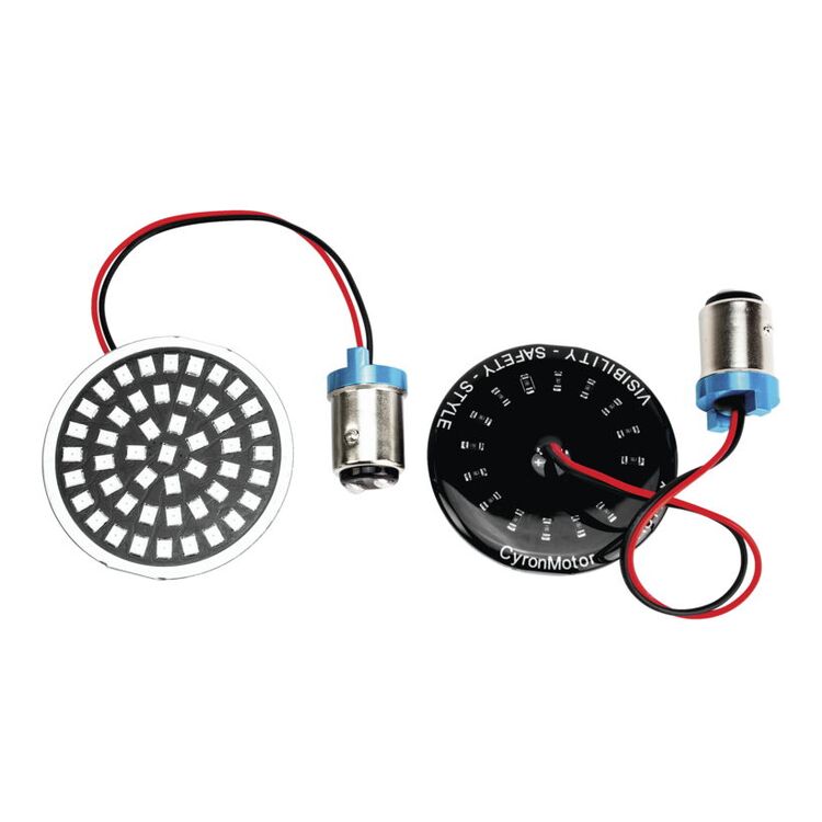 Cyron Wide View LED Front Bullet Turn Signal Inserts For Harley 2000-2025