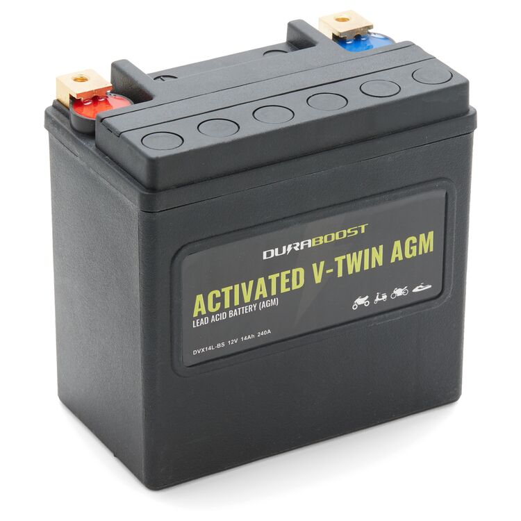 Duraboost V-Twin DVX14L-BS Activated AGM Battery For Harley
