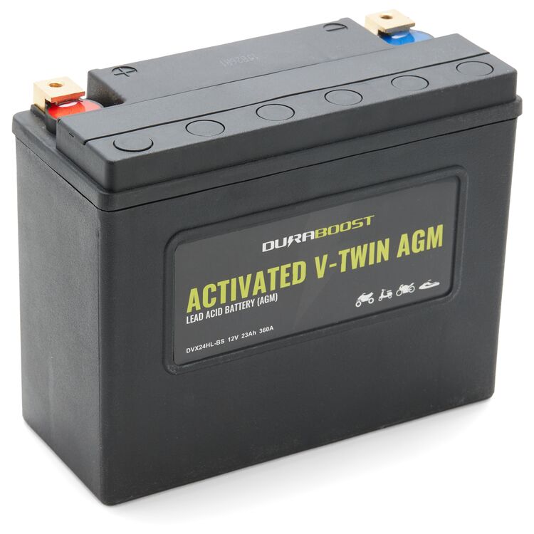 Duraboost V-Twin DVX24HL-BS Activated AGM Battery For Harley