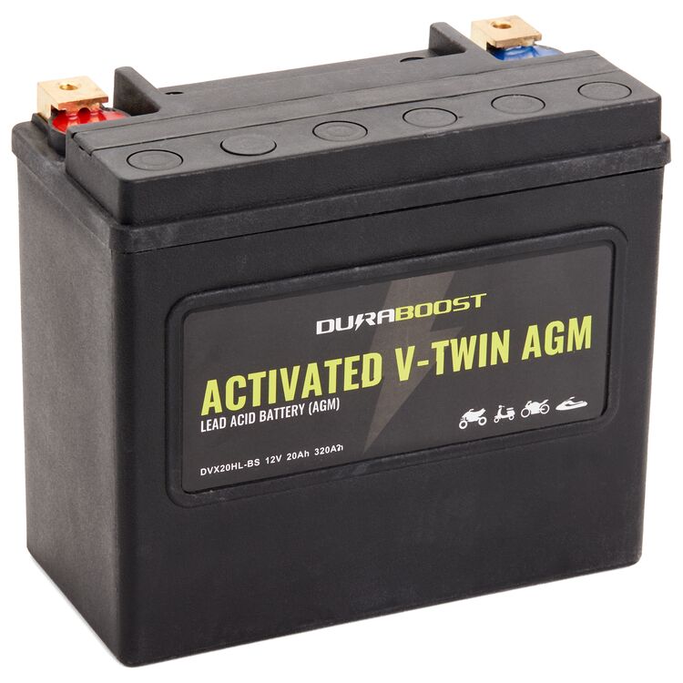 Duraboost V-Twin DVX20HL-BS Activated AGM Battery For Harley