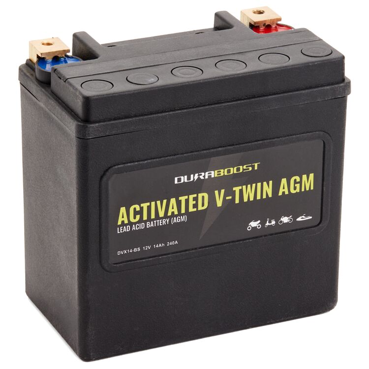 Duraboost V-Twin DVX14-BS Activated AGM Battery For Harley