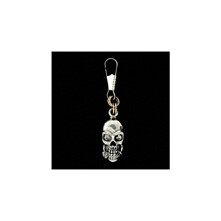 Guardian Bell Skull Rose Zipper Pull