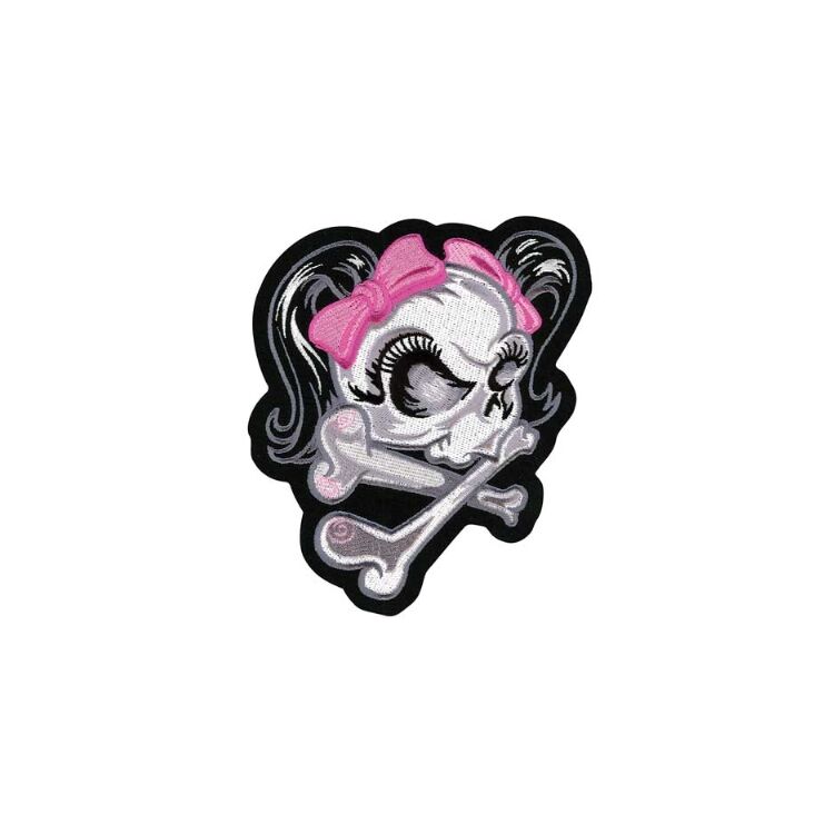 Lethal Threat Pink Bow Girl Embroidered Patch by Good Sports