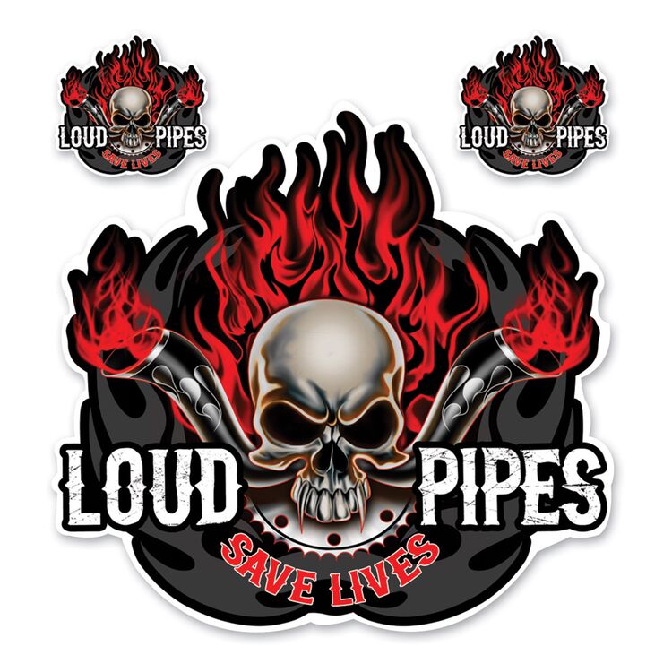 Lethal Threat Loud Pipes Saves Lives Decal