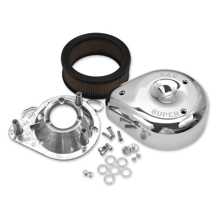 S&S Cycle Classic Teardrop Air Cleaner Kit For Harley Touring / Softail / Dyna With S&S Single Bore EFI 1996-2016
