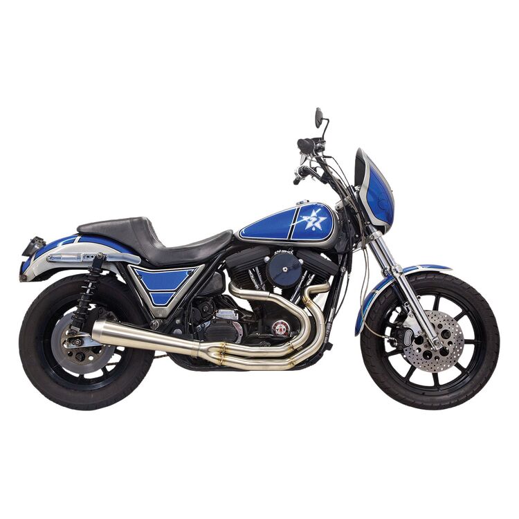 Bassani Road Rage 2-Into-1 High Horsepower Full Exhaust System For Harley FXR 1984-2000